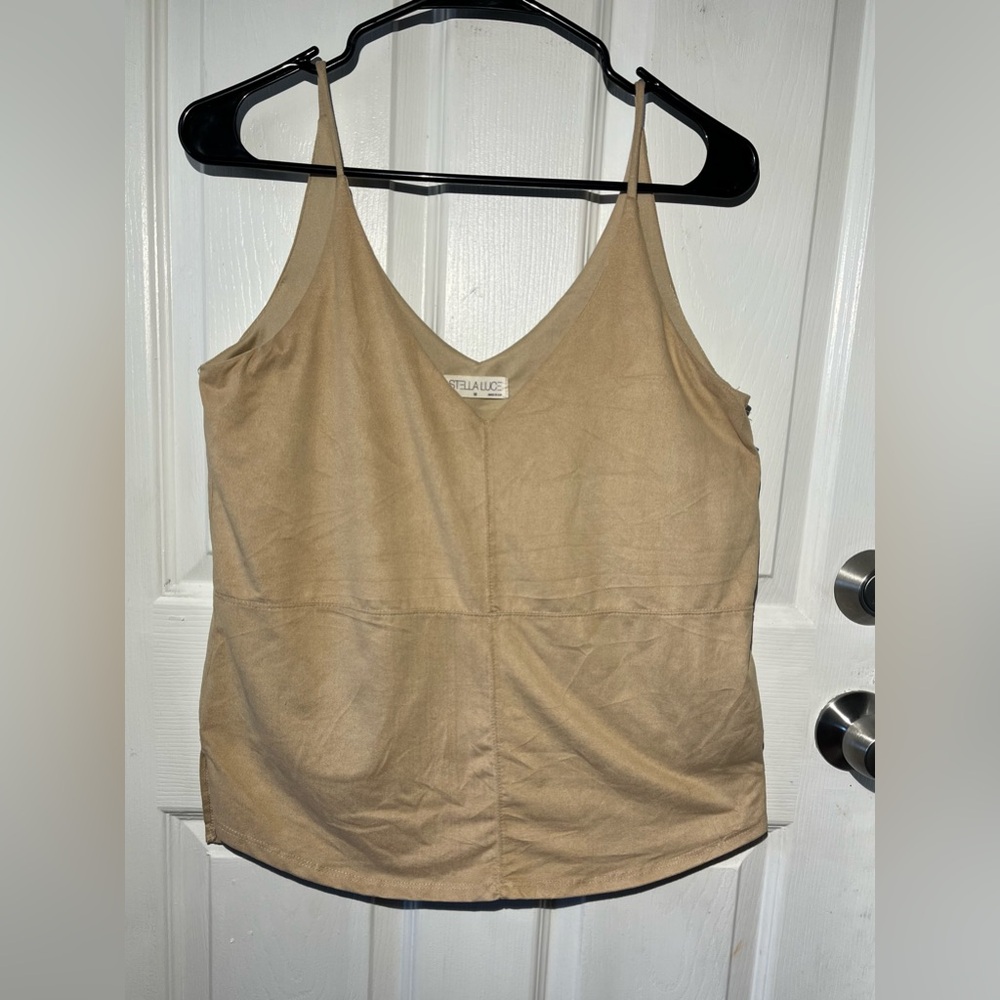 Stella Luce Tan Fitted Camisole Top